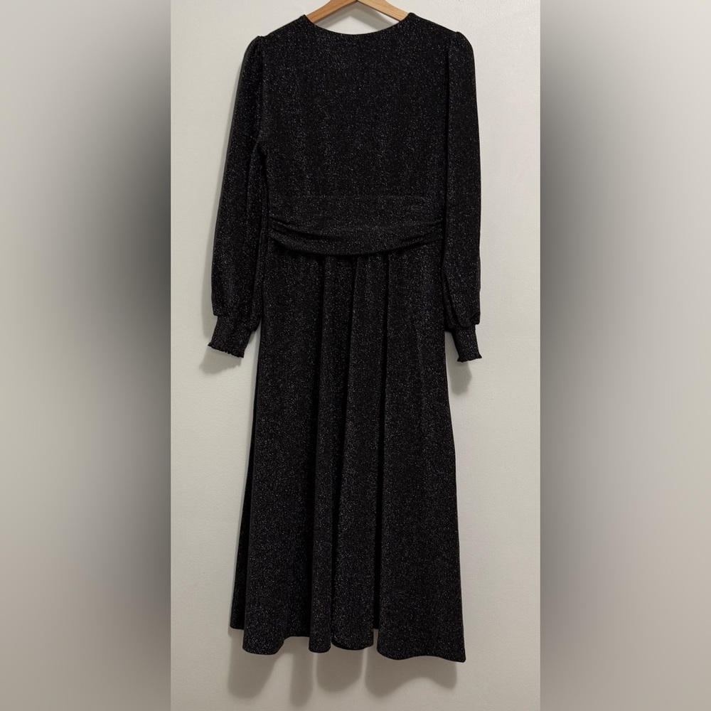 Boden Daphne Metallic Midi Dress in Black - Picture 11 of 12